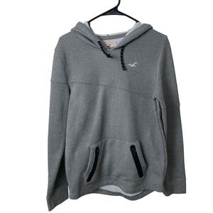 Hollister Gray Hoodie Mens Size S Small Long Sleeve‎ Pullover Zip Pocket